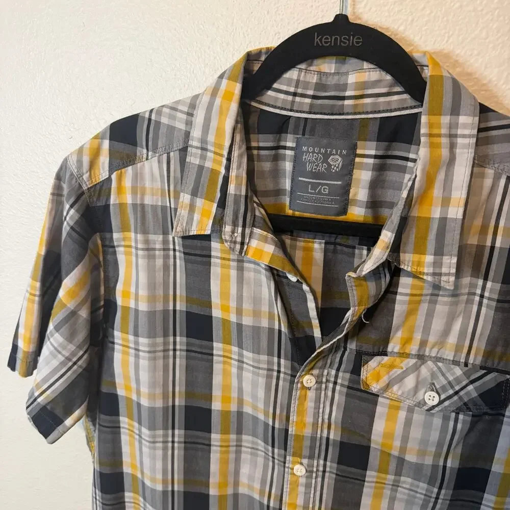 Mountain Hard Wear Men's Plaid Short Sleeve Button Down Shirt XL